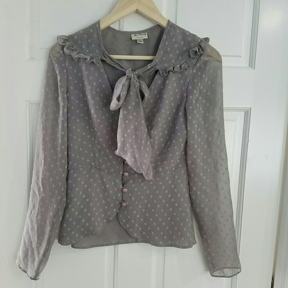 DONATING SOON💙 Alice Temperley Swiss Dot Blouse
